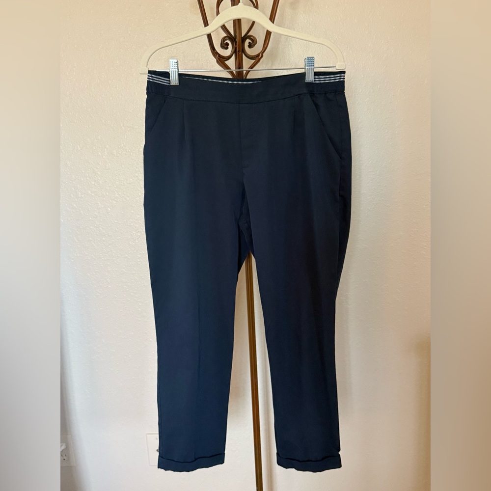 Zara Trafaluc Navy Pants Elastic Waist